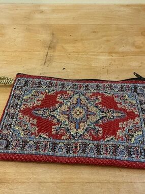 Kilim Coin purse Turkish Rug inspired  6” x 4”